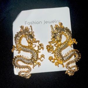 Gold Dragon earrings